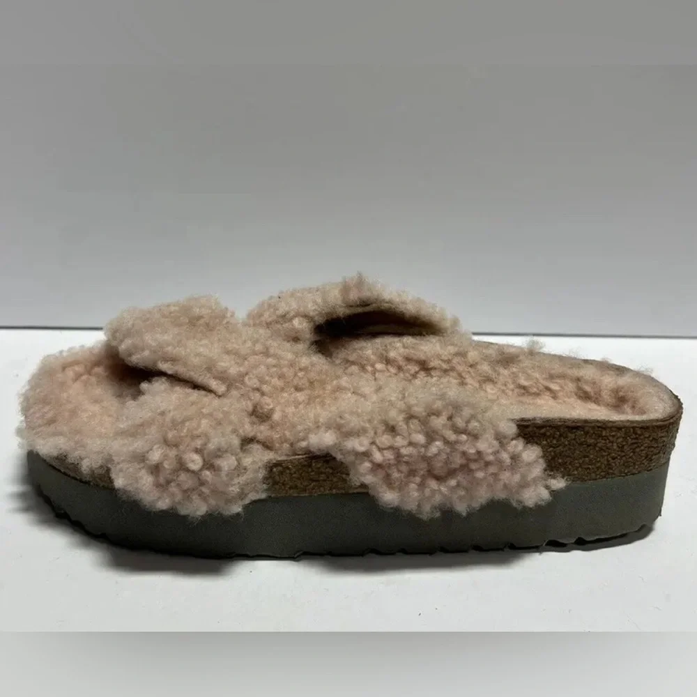 Papillio Women's Shearling Sandal Pink Size US6 N EU37